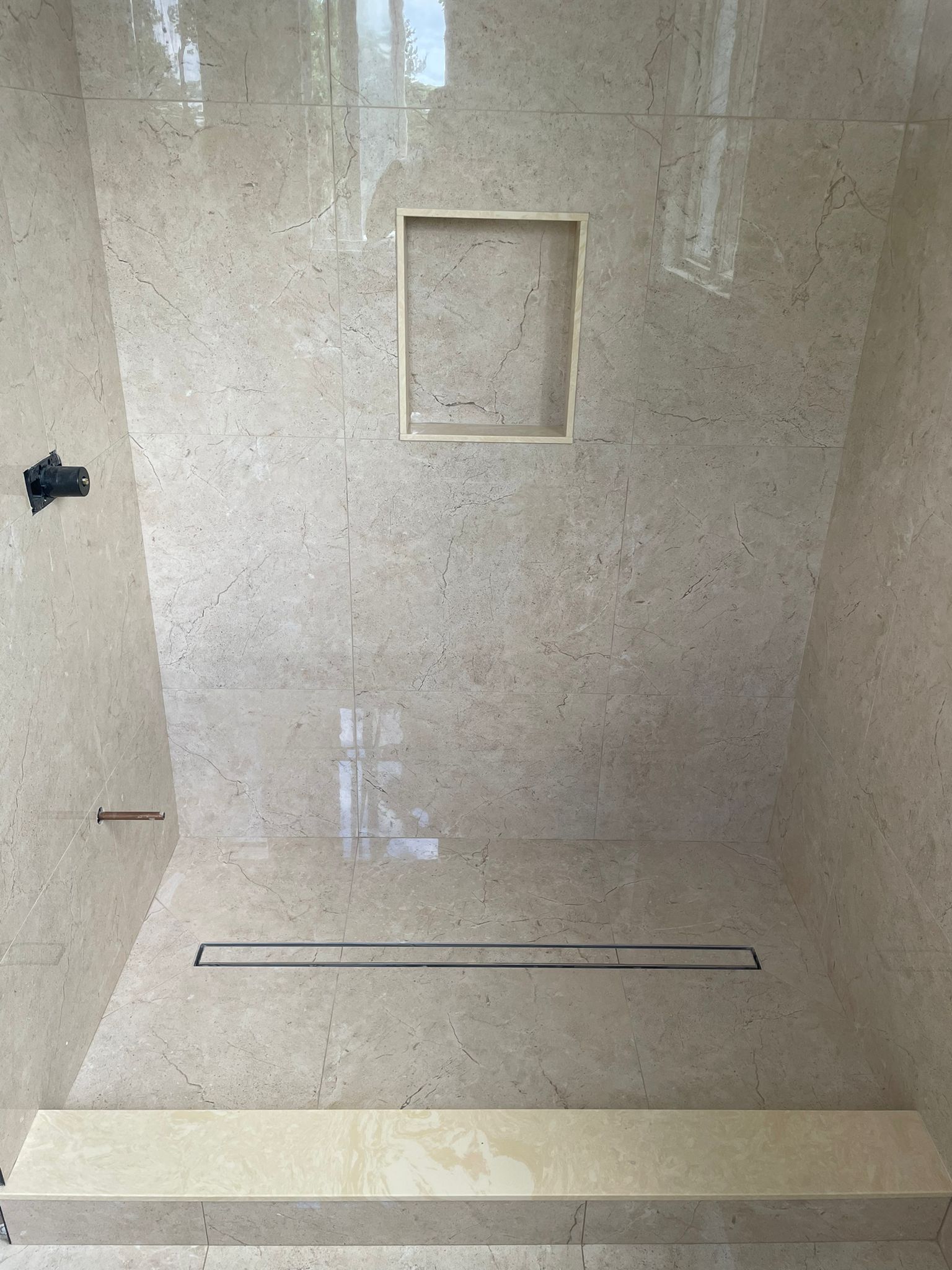 Burlington Bathroom tiles installation at Markom Tiles